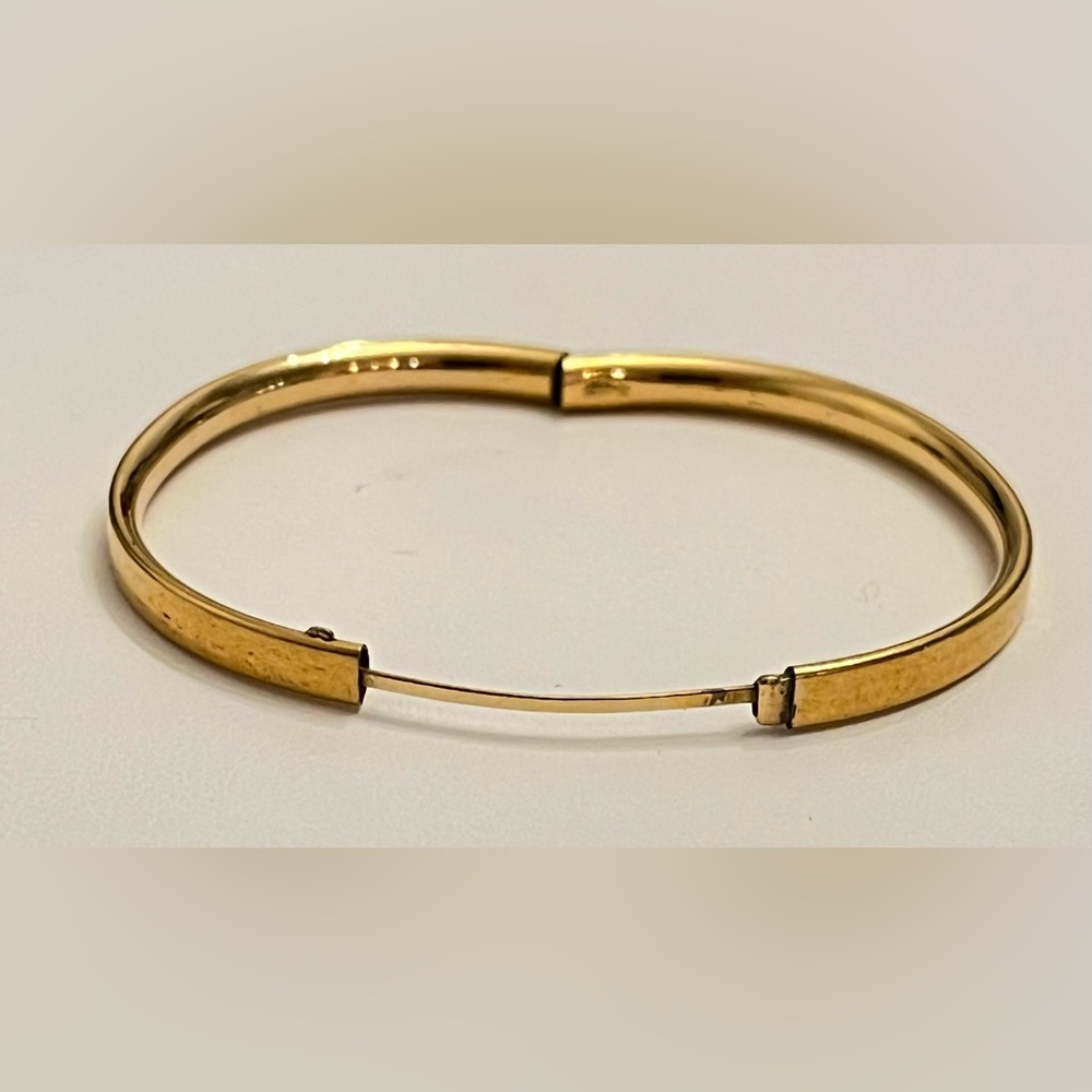 12K Gold Filled GF B.A. Ballou & Co Antique Child’s Hinged Bracelet Rhode Island